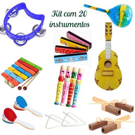 Bandinha Ritmica Kit Instrumentos Musicais Brinque E Leia