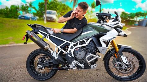 FINALMENTE A TIGER 900 TÁ SÓ O CANO moto nova YouTube