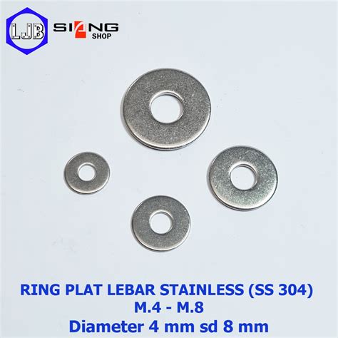 Jual Ring Plat Lebar M4 M8 Stainless 304 Shopee Indonesia