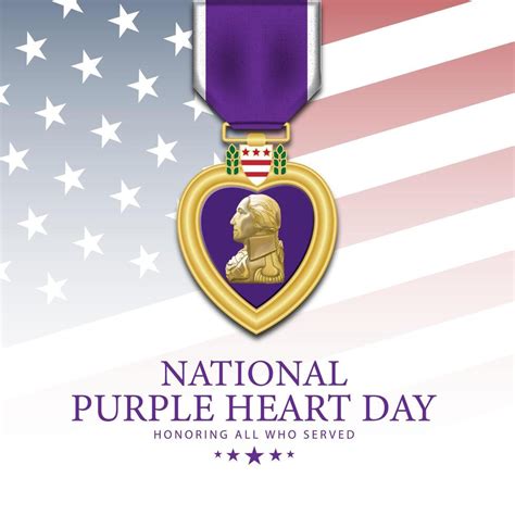 National Purple Heart Day In August Background Illustration 45720792