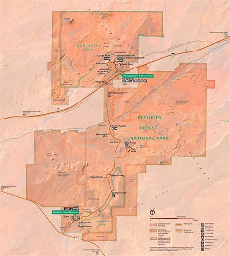 Large detailed map of Petrified Forest - Ontheworldmap.com