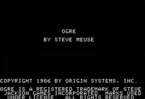 Ogre 1986 Mobygames