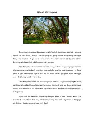 Pesona Banyuwangi Pdf