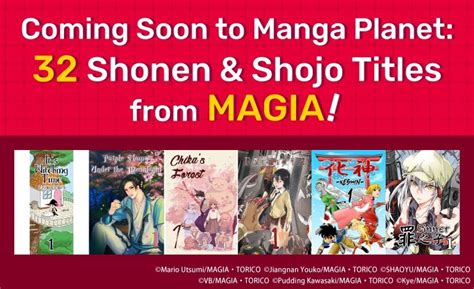 32 Shonen & Shojo Titles from MAGIA Coming Soon to Manga Planet 