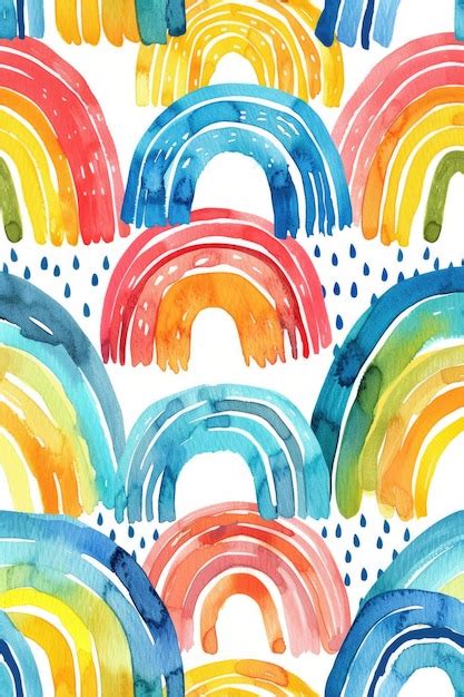 Rainbow Watercolor Painting | Premium AI-generated image