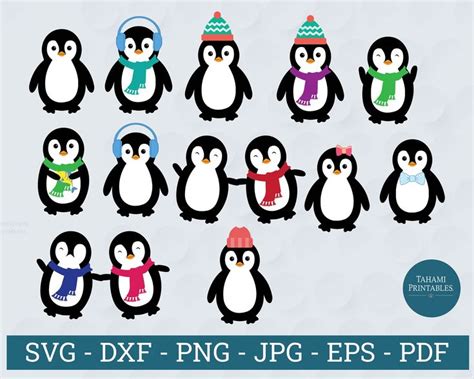 Penguin Svg Penguin Svg Baby Penguin Clipart Penguin Outline Svg