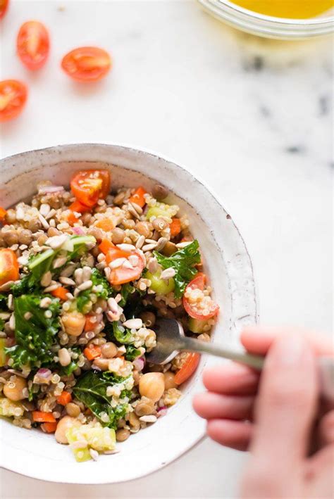 Quinoa Lentil Salad With Lemon Vinaigrette • A Sweet Pea Chef