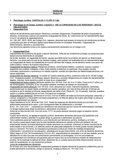 Juridicaresumen 2 parcial TEÓRICOS Modulo III Psicología Jurídica