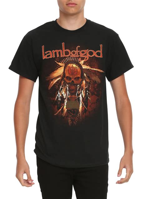 Lamb Of God Gas Mask Skull T Shirt Hot Topic Skull Tshirt Biker T