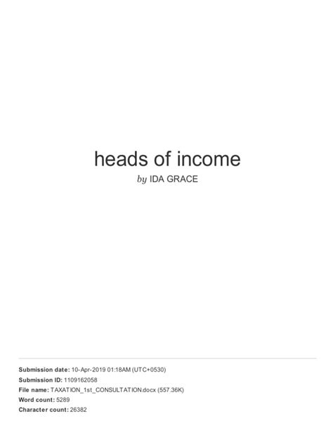 Heads of Income | PDF 