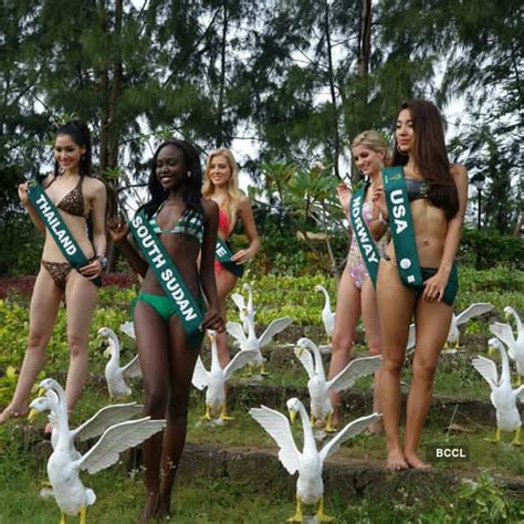 Miss Earth 2013 Contestants At Golden Sunset Resort