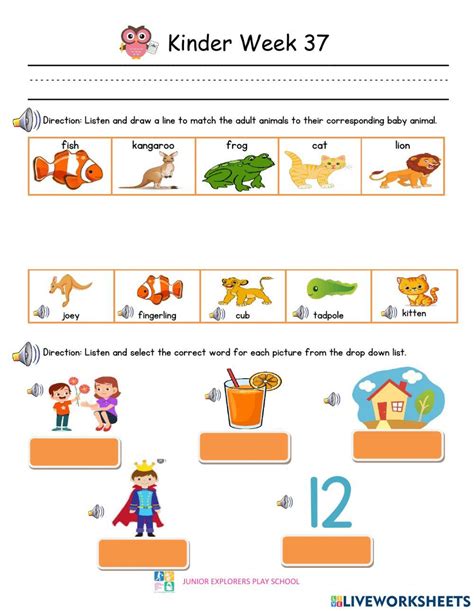 Kinder Summative Assessment Week 37 Worksheet Live Worksheets