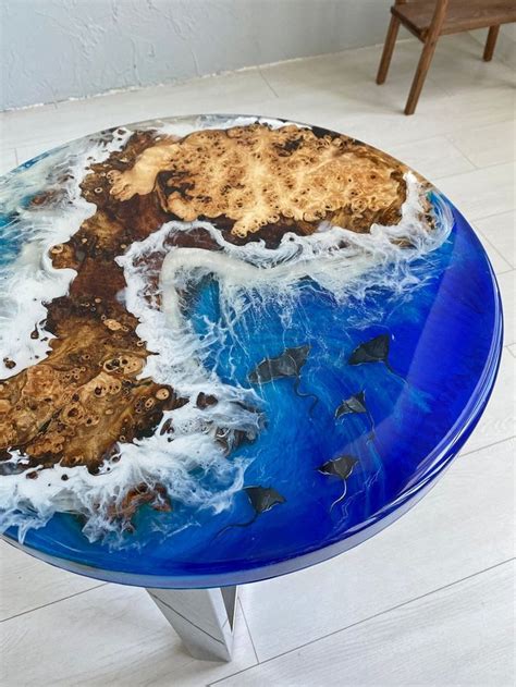 Resin Ocean Wave Coffee Table 3d Table Stingrays Living | Etsy | Epoxy ...