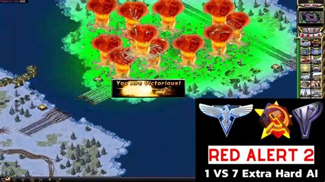 Red Alert 2 Gameplay 1 Yuri Vs 7 Extra Hard Ai Youtube