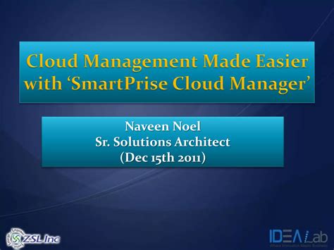Zsl cloud-management-made-easier-with-scm | PPT