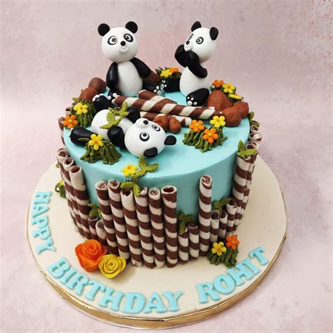 Panda Theme Cake Cute Panda Cake Panda Birthday Cake For Kids