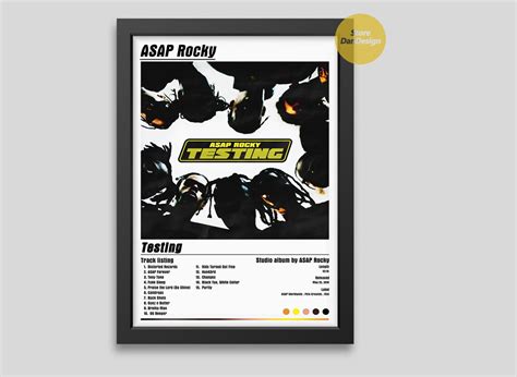 Asap Rocky Testing Album Cover Poster Etsy