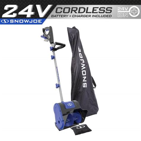 Snow Joe 10 In 24 Volt Single Stage Cordless Electric Snow Shovel Kit With 4 0 Mah Battery Plus