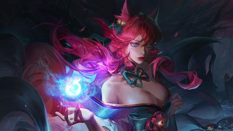 Sensuelle Ahri Fleur Spirituelle League Of Legends 8K