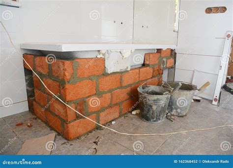 Bathtub Installation in House Bath Room Stock Photo - Image of bathtub ...