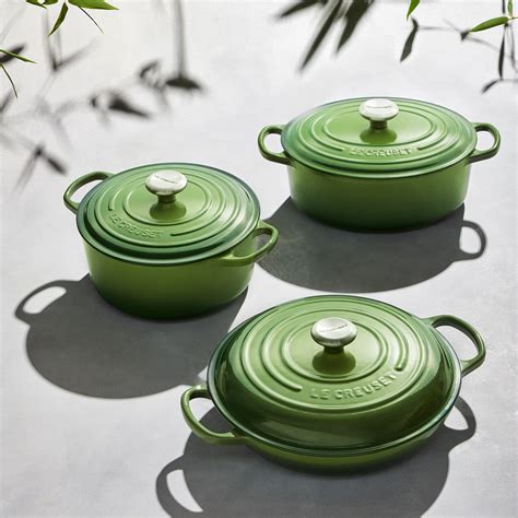 Le Creuset Signature Cast Iron Round Casserole 28cm Bamboo Green