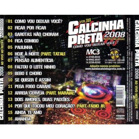 Cd Calcinha Preta Vol Ao Vivo No Recife Cd Do Dvd Original Submarino