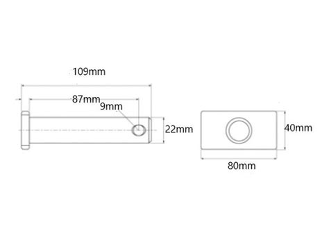 4302154m1 Massey Ferguson Lower Link Pin 22x87mm Cat 1 Uk Branded Tractor Spares