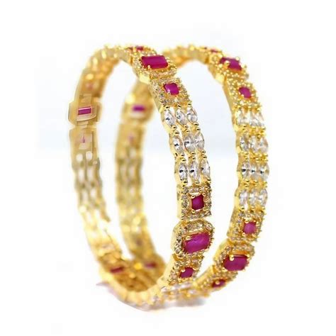 Round Golden Stylish Artificial AD Bangle Kada At Rs 643 Set Onwards In