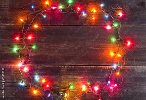 christmas lights background Stock Photo | Adobe Stock