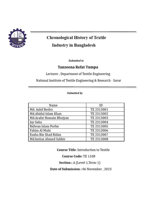 Chronological History of Textile | PDF | Textile Industry | Textiles