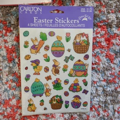 Vintage Office Vintage Stickers Easter Eggs Holiday Barbie 9s