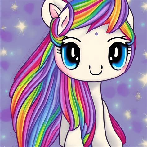 Unicorn Kawaii Chibi Cartoon Hyper Realistic Intricate Detail Graphic