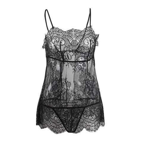 Jual L Baju Tidur Lingerie Seksi Babydoll Mini Dress Lace Transparan Shopee Indonesia