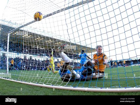 Ephron Mason-Clark (PU) scores the second Posh goal (2-0) at the ...