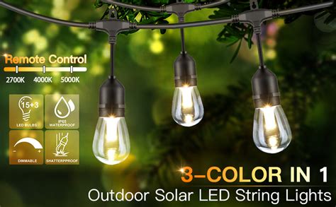 Svater Solar String Light Outdoor Ft Solar Lights Outdoor Garden