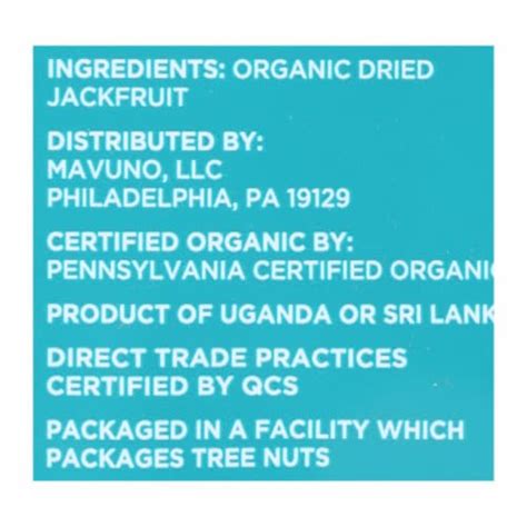 Mavuno Harvest Organic Dried Fruits Jackfruit Case Of 6 2 Oz 6