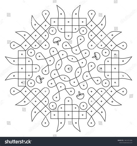 Traditional Indian Folk Art Known Rangoli Stock Vector Royalty Free 1461451496