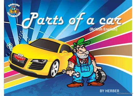 Parts Of A Car Vocabulary Flashcards English Esl Powerpoints