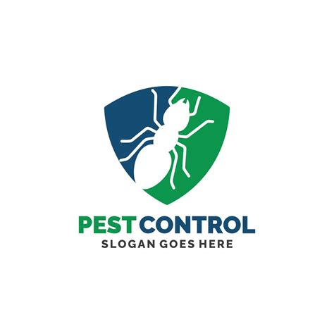 Ant pest control logo design vector illustration. Pest control logo