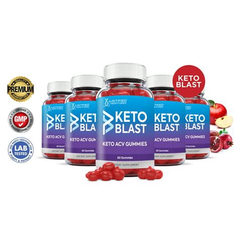 5 Pack Keto Blast Acv Gummies 1000mg Dietary Supplement 300 Gummys