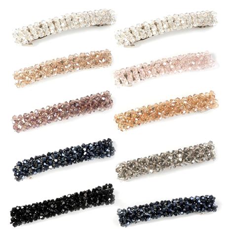 Amazon 10PCS Hair Barrettes For Women 8 Colors Crystal Hair