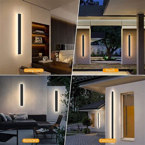 Outdoor Matte LED Modern Outdoor Wall Lights Indoor Wall Lights Living ...