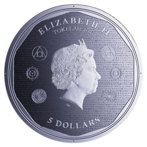 2022 1 Oz 5 NZD Tokelau Silver Vivat Humanitas Coin BU In Capsule