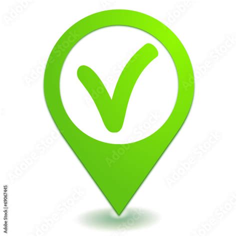 Valider V Sur Symbole Localisation Vert Fichier Vectoriel Libre De