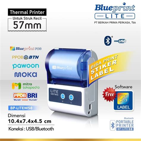 Jual Printer Thermal Portable Printer Bluetooth BLUEPRINT BP LITE58