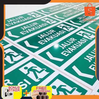 Jual Plang Papan Rambu Penunjuk Jalur Evakuasi Dan Exit Acrylic X Cm