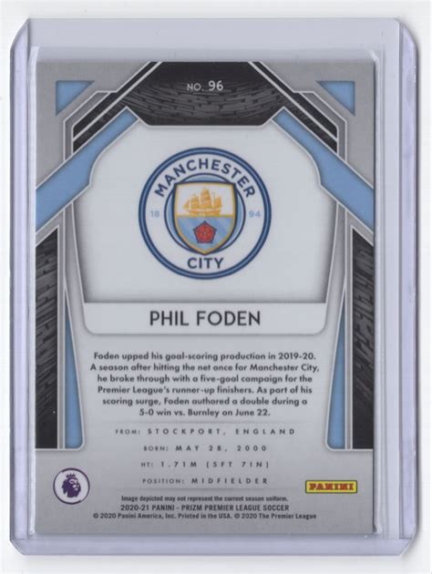 Panini Prizm Premier League Phil Foden Manchester City Ebay