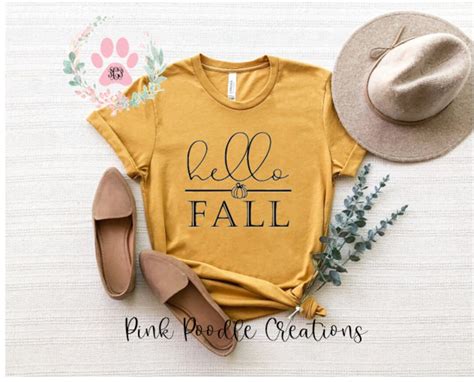 Hello Fall Shirt Hello Fall Hello Fall Tshirt Fall Shirt Womens