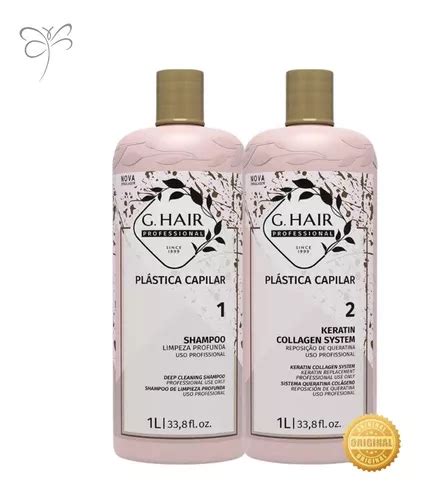 G Hair Profissional Plástica Capilar Marroquina 2x1 Litro nf