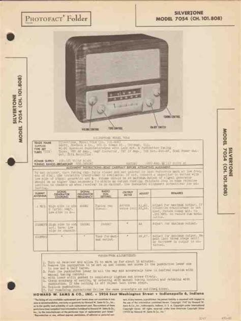 Ebluejay Silvertone Model Tube Am Radio Receiver Sams Photofact